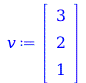 v := rtable(1 .. 3, [3, 2, 1], subtype = Vector[column]); 